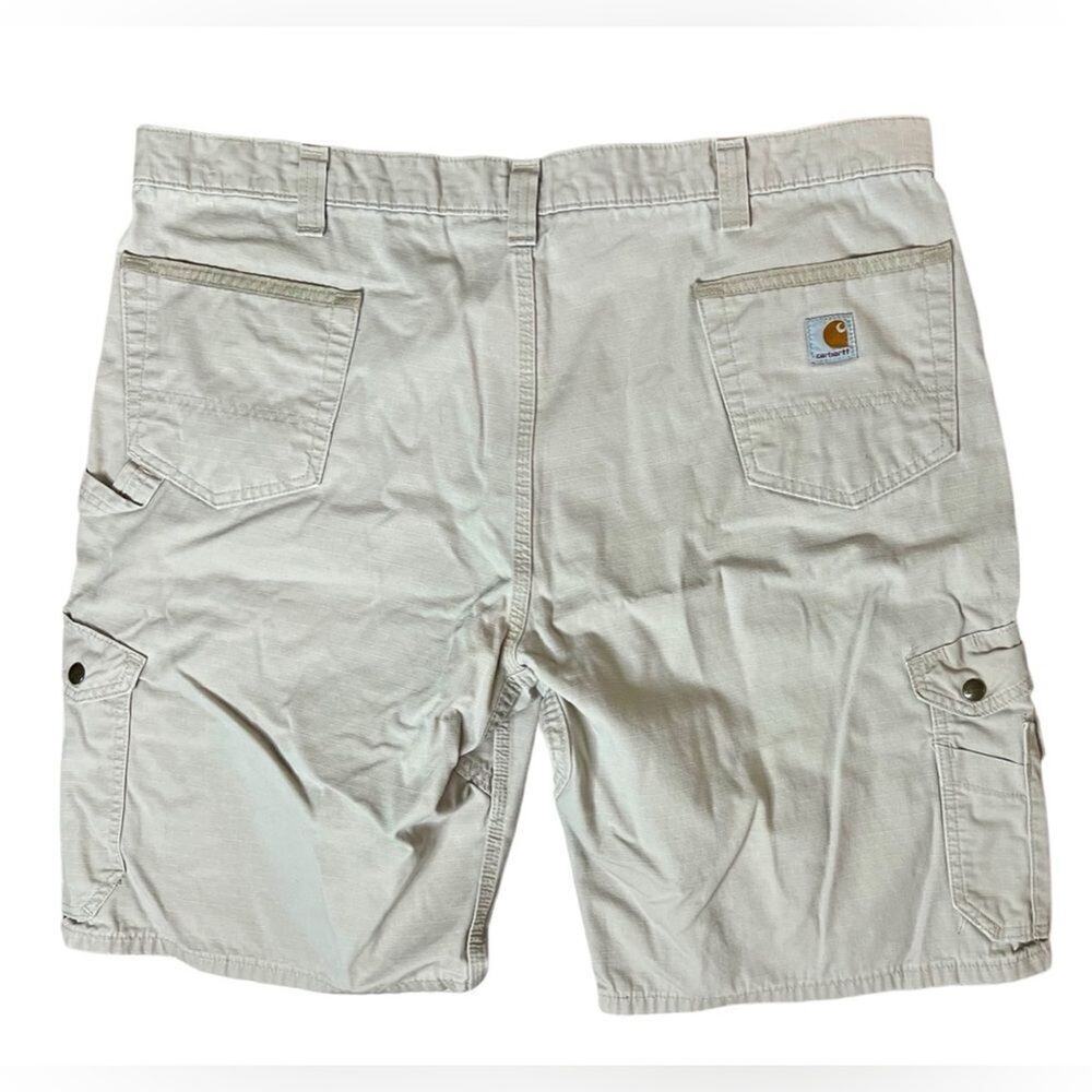 Carhartt B357 Big & Tall Khaki Tan Relaxed Fit Ripstop Cargo Work Shorts sz 44 - Picture 6 of 9